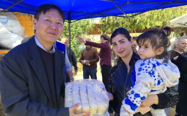 우리 농림부 한국 쌀 지원사업 현장 방문 